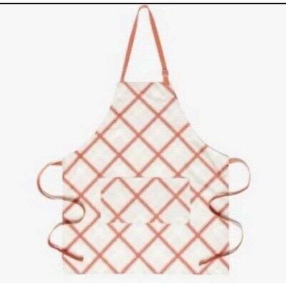 SEWING DOWN SOUTH Red Plaid Apron NEW in package - Picture 3 of 3